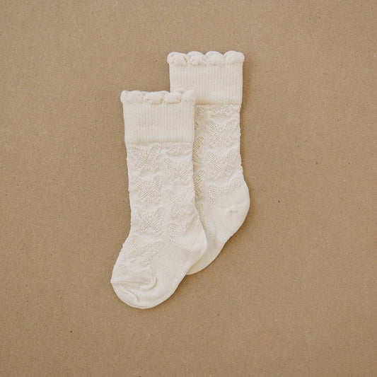 Butterfly Knee High | Cream