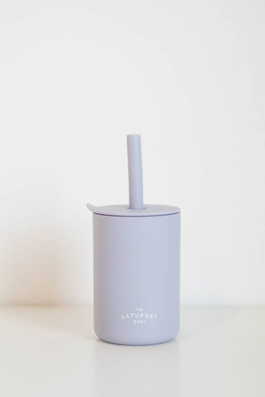 The Saturday Baby Silicone Straw Cup - Lilac
