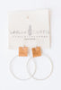 Laura Hoop Earrings | Saddle/Silver (2")