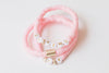 Emma - Pink | S/3 pastel disk bracelets -6.5 inches