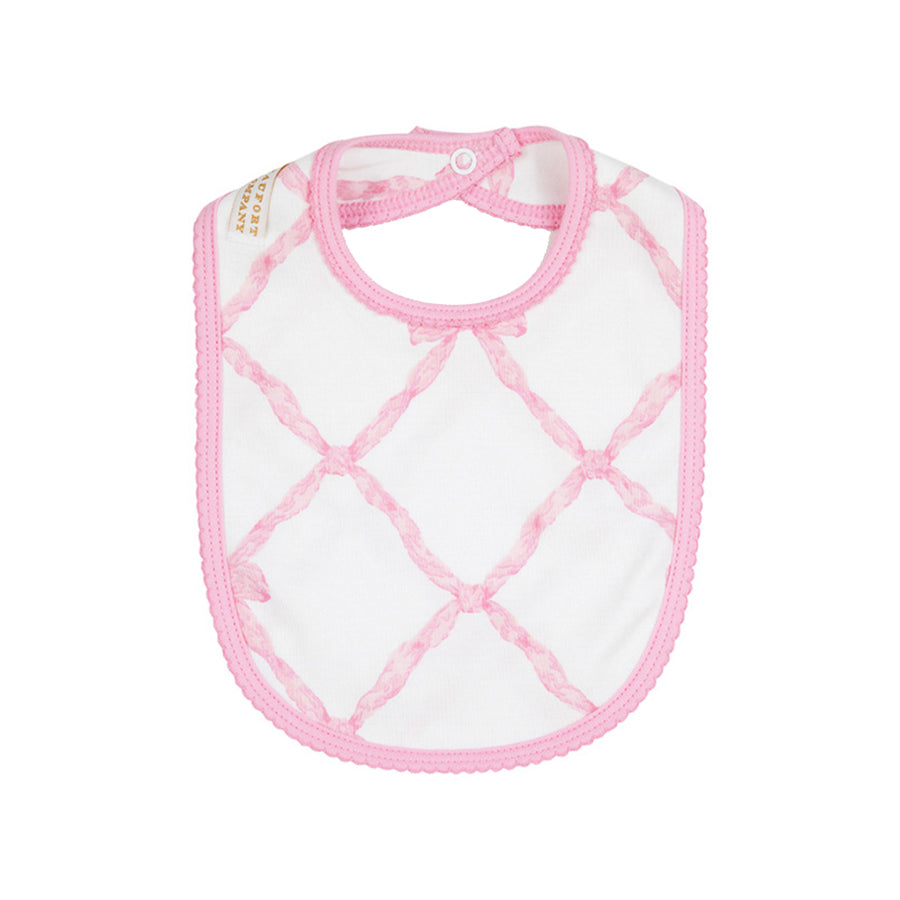 Burp Me Bib - Belle Meade Bow w/ Pier Party Pink