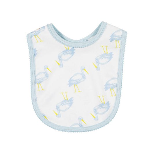 Burp Me Bib - Sir Proper Stork w/ Buckhead Blue