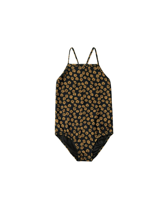 Sky Swim Suit - Black Floral