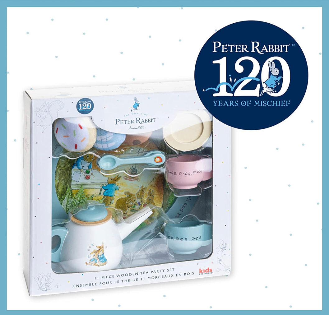 Beatrix Potter 11 piece Wooden Tea Set