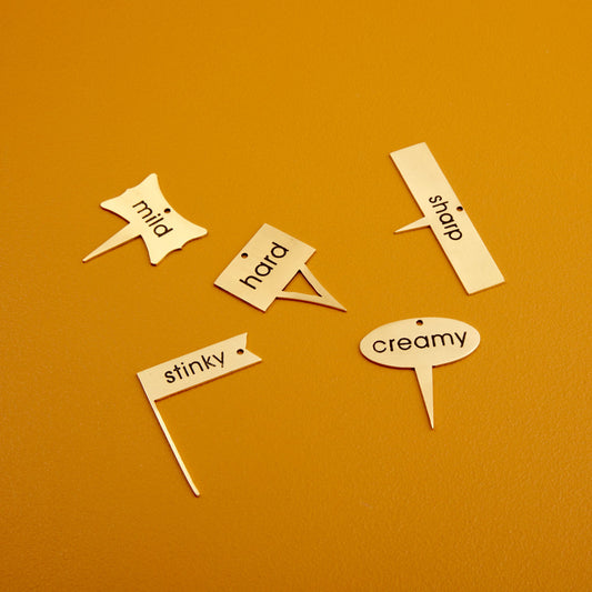 Gold Cheese Markers - Set of 5