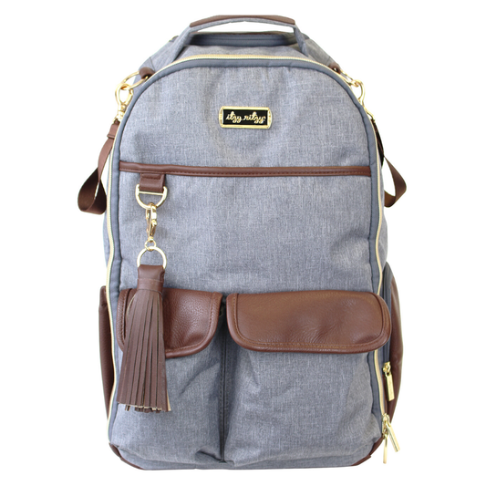 Handsome Heather Gray Boss Backpack Diaper Bag