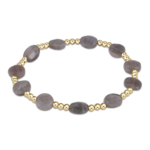 Admire Gold 3mm Bead Bracelet | Labradorite