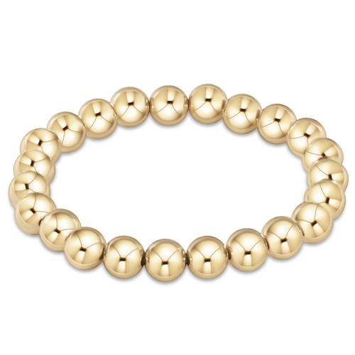 classic gold 8mm bead bracelet