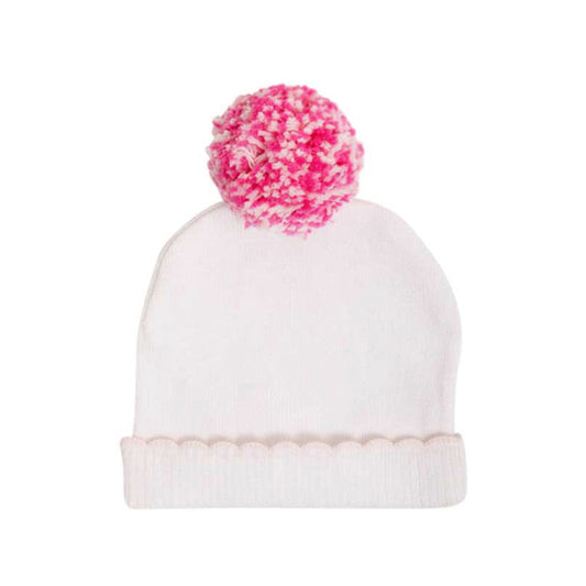 I’m Here Hat |  Worth Ave. White w/ Palm Beach Pink