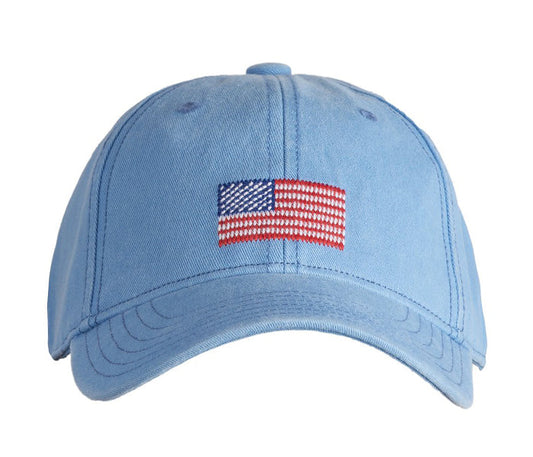 Kids American Flag on Light Blue Hat