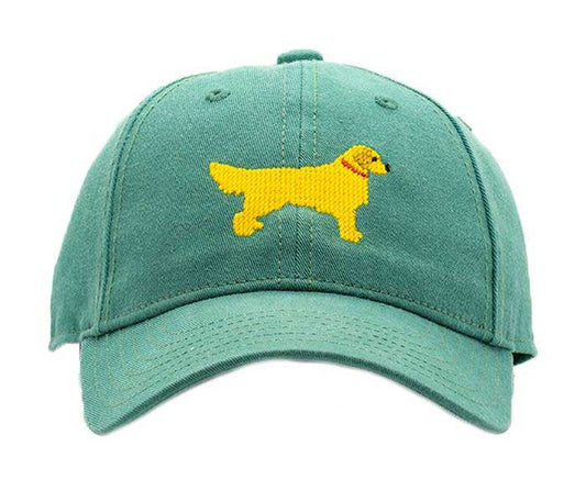 Kids Golden Retriever on Moss Green Hat