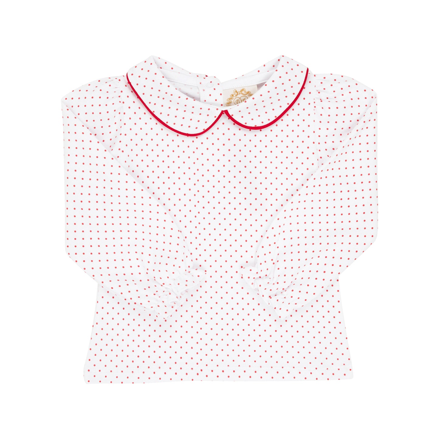 Maude’s Peter Pan Collar Shirt - Richmond Red Microdot/Richmond Red