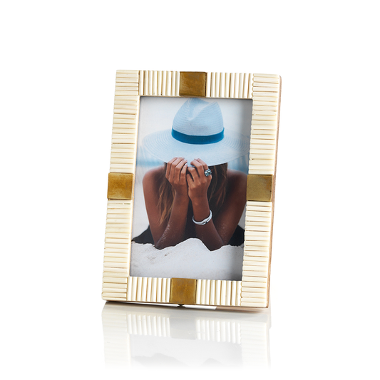 Maha Bone w/Brass Trim Frame | 5x7