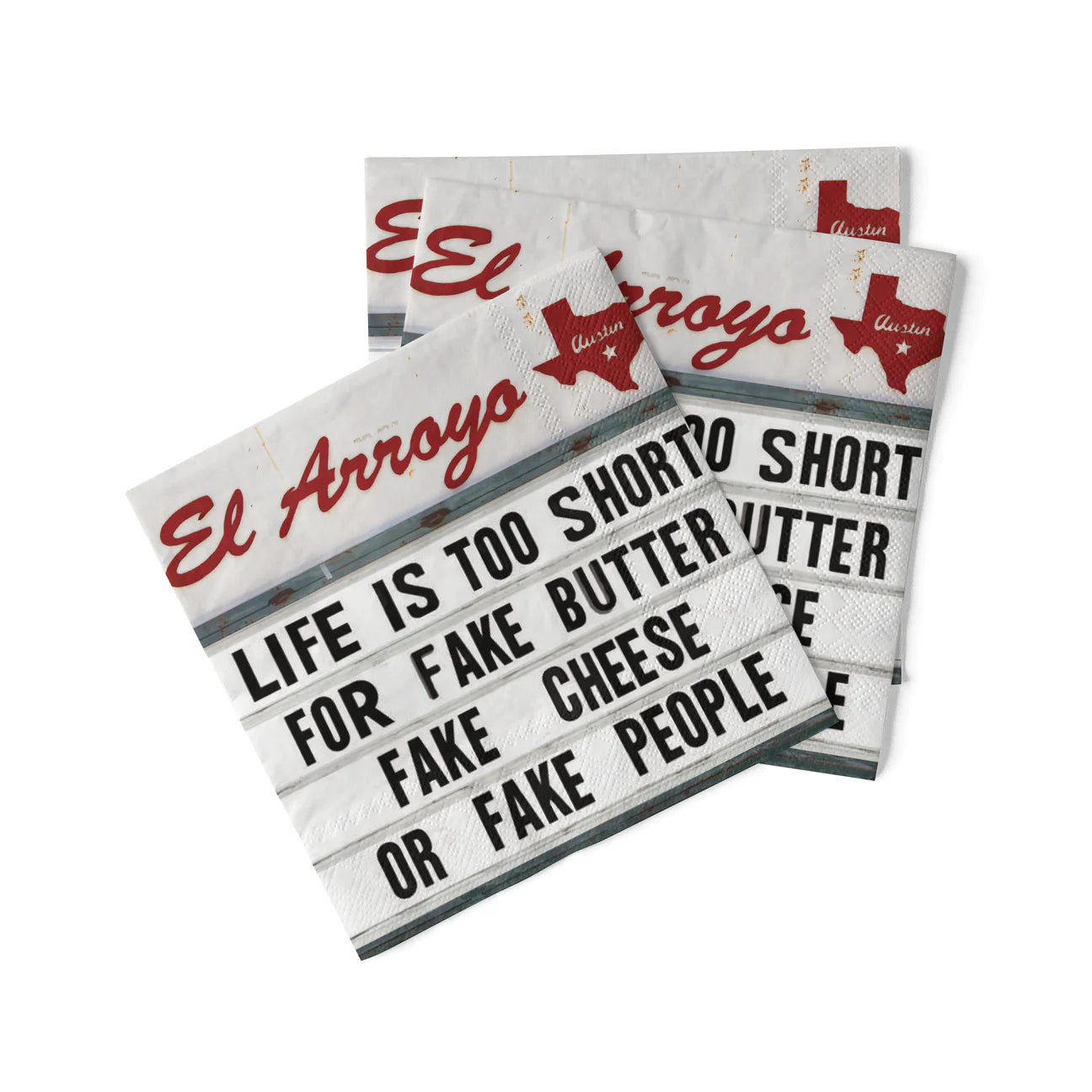 Cocktail Napkins (Pack of 20) | Fake Cheese