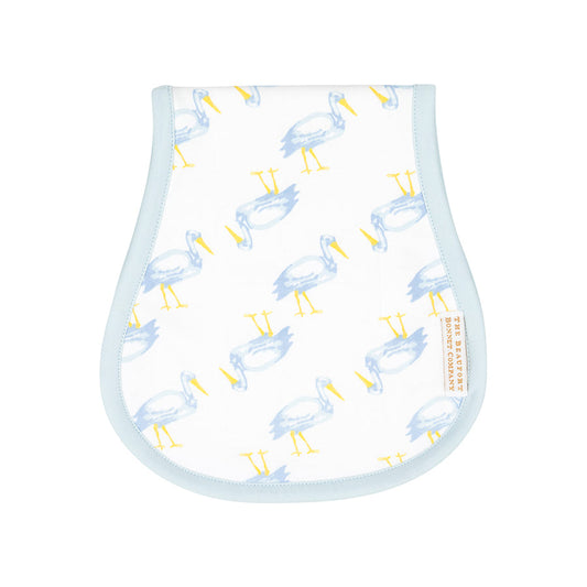 Oopsie Daisy Burp Cloth - Sir Proper Stork w/ Buckhead Blue