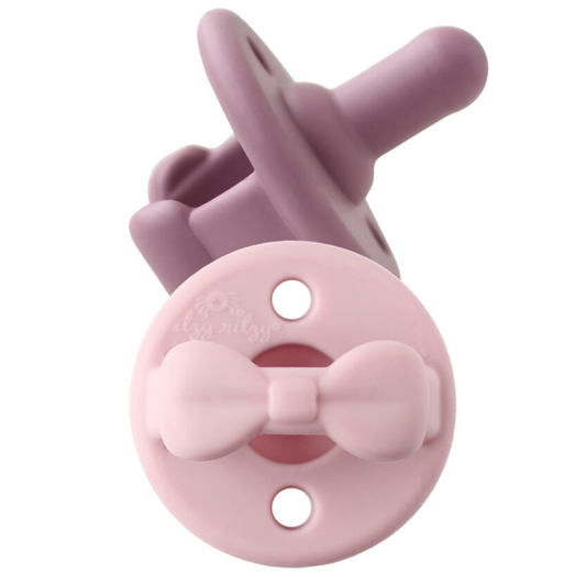 Sweetie Soother - Symmetrical Pacifier Set - Lilac - Bows