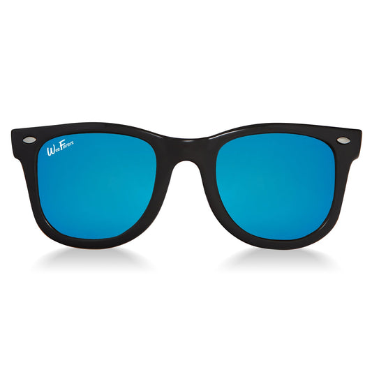 Polarized WeeFarers Sunglasses - Black/Ocean Blue