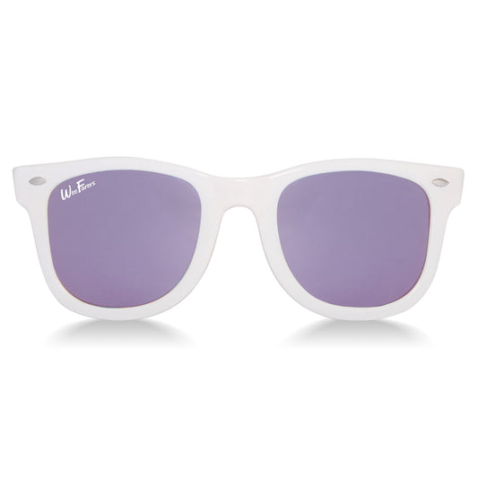 Polarized WeeFarers Sunglasses - White/Purple