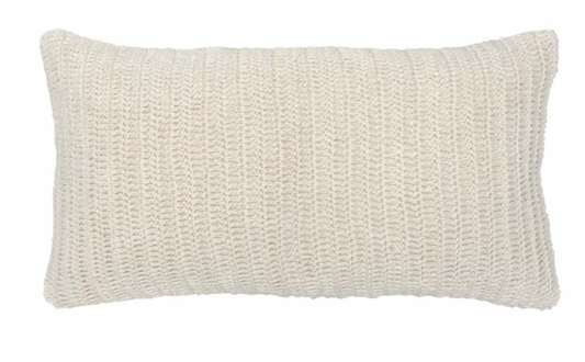 Rina Ivory Pillow | 14" x 26"