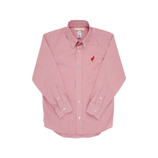 Dean’s List Dress Shirt - Richmond Red Windowpane/Richmond Red