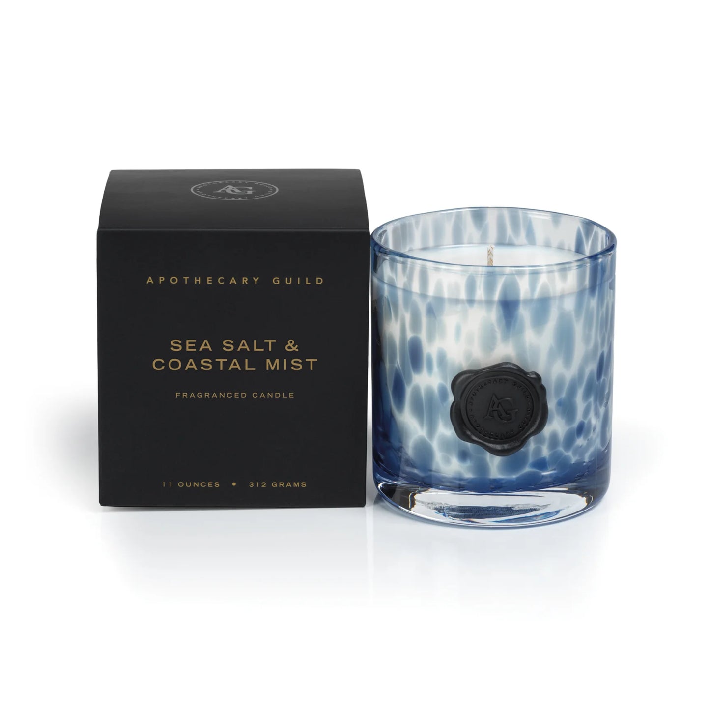 Apothecary Guild Opal Glass Candle Jar in Gift Box |  (Sea Salt & Coastal Mist)