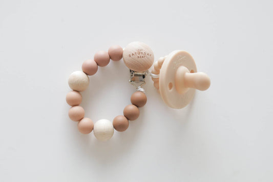 The Saturday Baby Pacifier Clips - Sun
