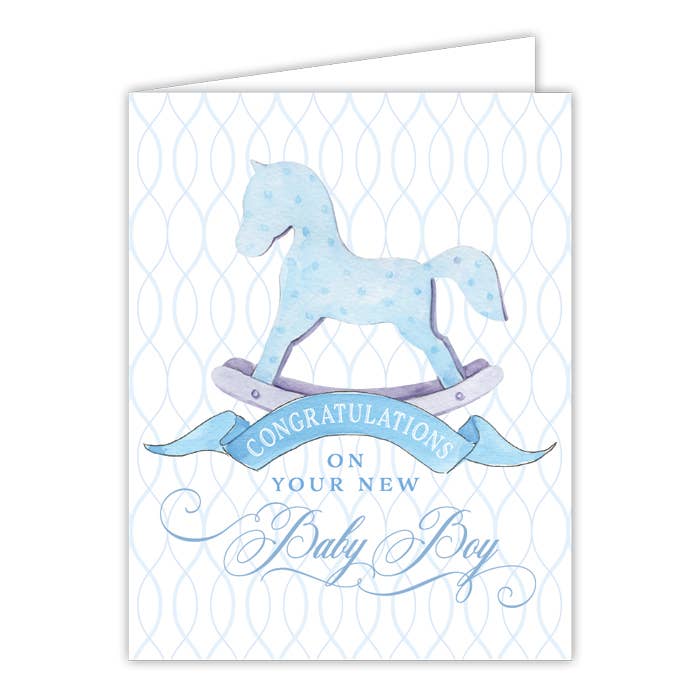 Congratulations On Your New Baby Boy Horse Greeting Card