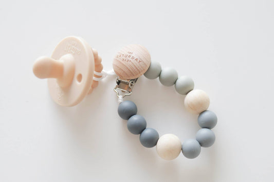The Saturday Baby Pacifier Clips - Sea