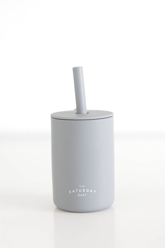 The Saturday Baby Silicone Straw Cup - Sky