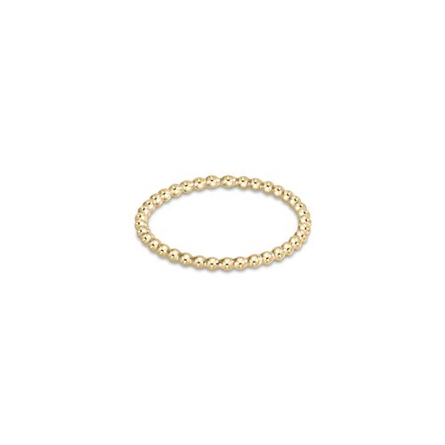 enewton - Classic Gold 1mm Bead Ring - Size 8