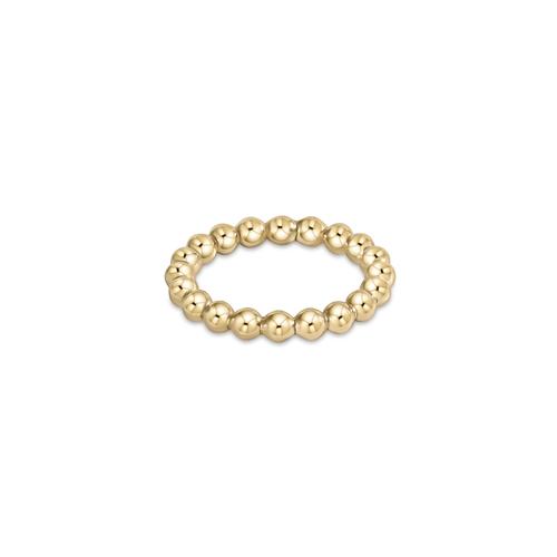 classic gold 3mm bead ring | size 7