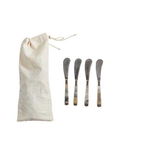 Canape Knives with Resin Handle | Set of 4