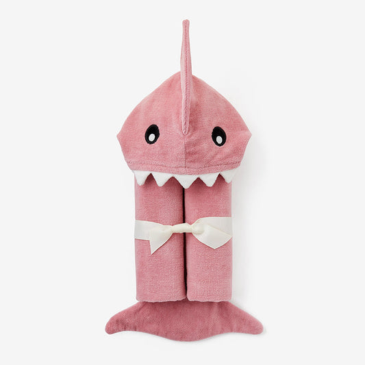 Hooded Bath Wrap | Mauve Shark