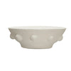Decorative Coarse Terra-cotta Bowl w/ Raised Dots | Volcano Finish, White