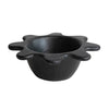 Stoneware Abstract Bowl, Matte Black