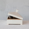 Resin Box w/ Pyramid Shaped Lid & Knob | Ivory
