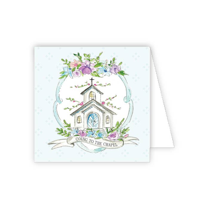 Going To The Chapel Church with Blue Crest Enclosure Card