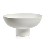Côte D’Ivoire White Ceramic Footed Bowl