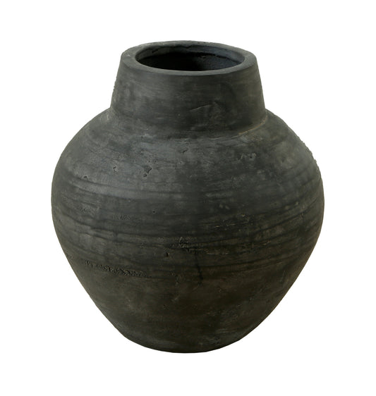 7” Earthy Gray Pottery Vase