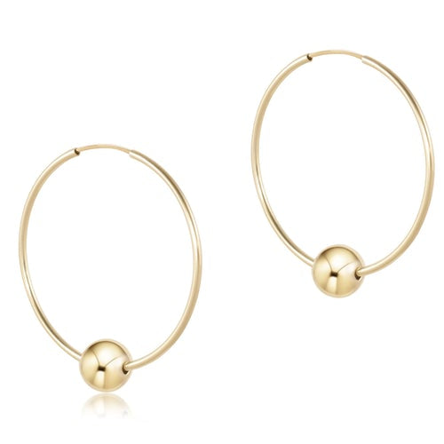 endless gold 1.25" hoop | classic 8mm gold