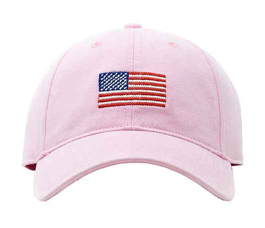 Kids American Flag on Pink Hat