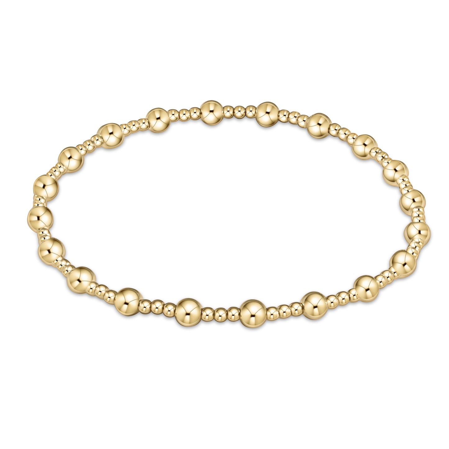 classic sincerity pattern 4mm bead bracelet | gold