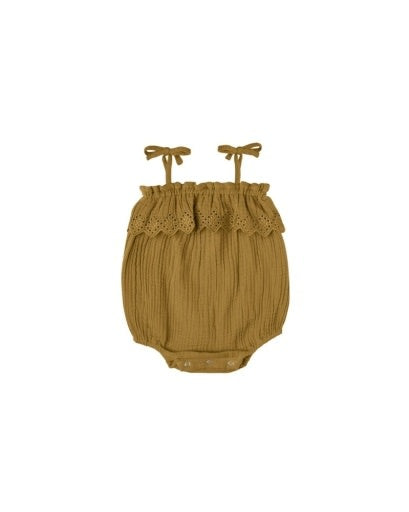 Ruffle Romper - Ochre