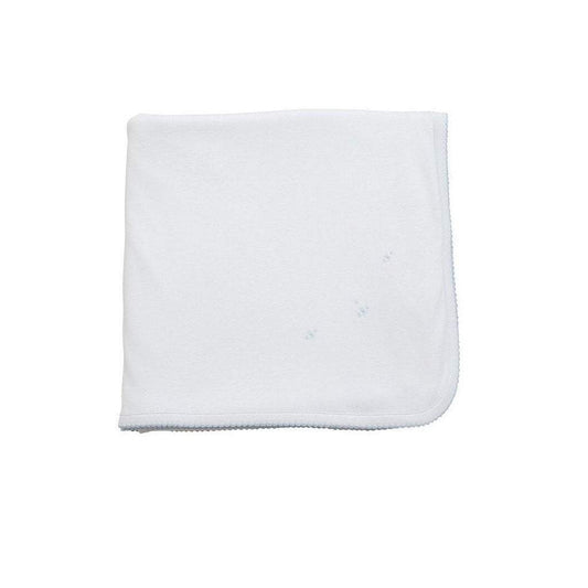 Layette Collection | Pima Knit Blanket | White